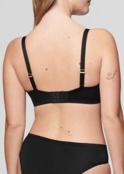 The Plunge - Satin, Black Shine -Velisse Bikini Shop pdp the plunge satin black shine b3 03