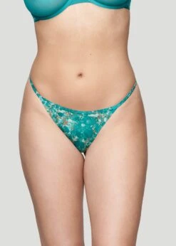 The String Thong - Modal, Marble Turquoise -Velisse Bikini Shop pdp the string thong modal turquoise marble b0 01