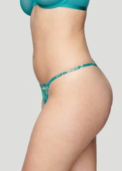 The String Thong - Modal, Marble Turquoise -Velisse Bikini Shop pdp the string thong modal turquoise marble b0 02