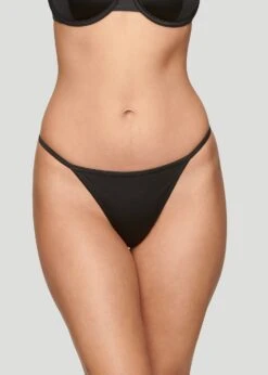 The String Thong - Satin, Black Shine -Velisse Bikini Shop pdp the string thong satin black shine b0 01 1