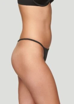The String Thong - Satin, Black Shine 12 The String Thong - Satin, Black Shine -Velisse Bikini Shop pdp the string thong satin black shine b0 02