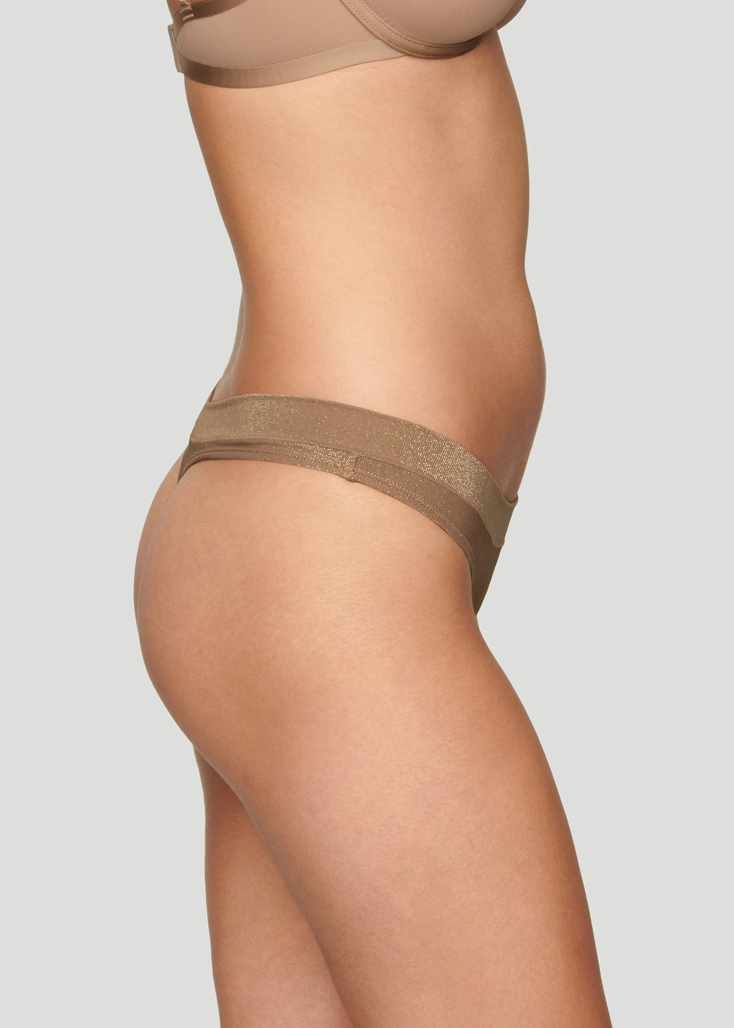The Thong - Lurex, Taupe Sparkle 7 The Thong - Lurex, Taupe Sparkle - Image 5