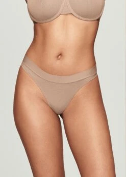The Thong - Modal, Taupe -Velisse Bikini Shop pdp the thong modal taupe b0 01 1