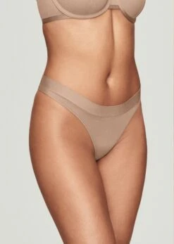 The Thong - Modal, Taupe -Velisse Bikini Shop pdp the thong modal taupe b0 02 1