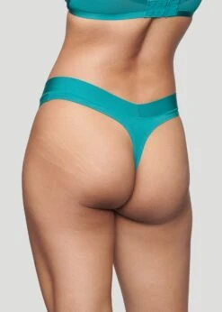 The Thong - Modal, Turquoise -Velisse Bikini Shop pdp the thong modal turquoise b0 03 1
