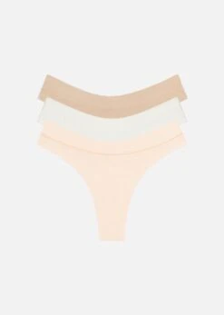 The Thong Pack Of 3 - Modal, Blush -Velisse Bikini Shop pdp the thong pack of 3 modal blush b0 01 1