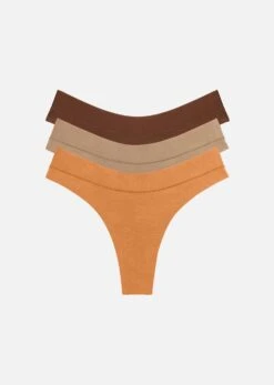 The Thong Pack Of 3 - Modal, Caramel -Velisse Bikini Shop pdp the thong pack of 3 modal caramel b0 01 1