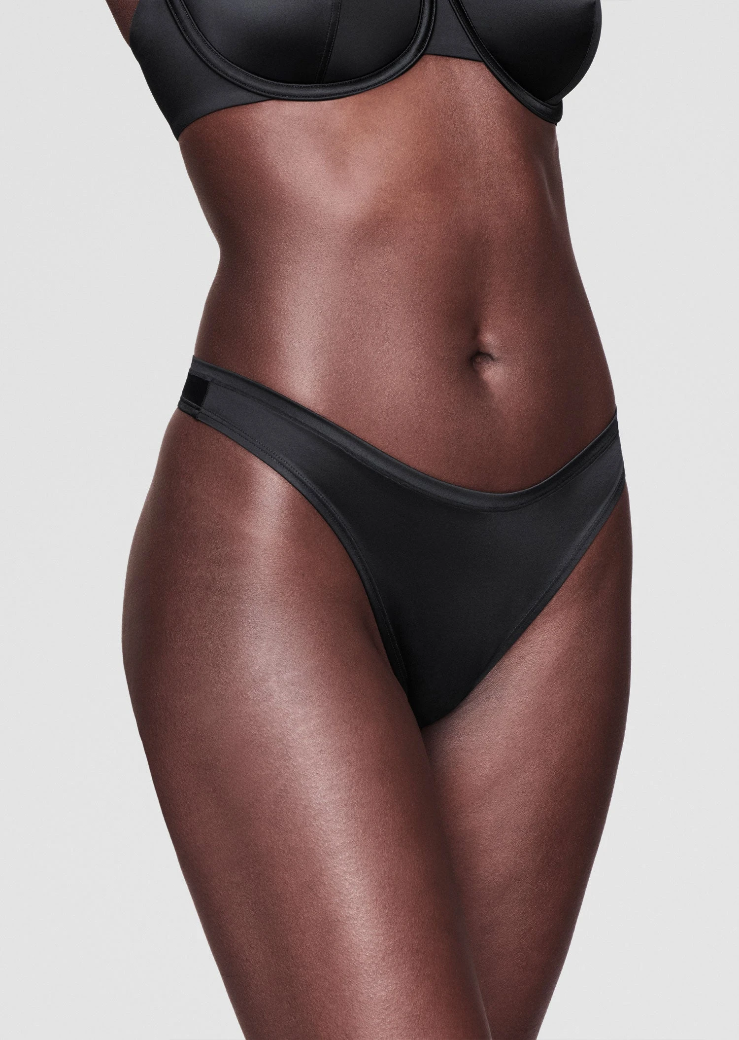 The Thong - Satin, Black Shine 7 The Thong - Satin, Black Shine - Image 5