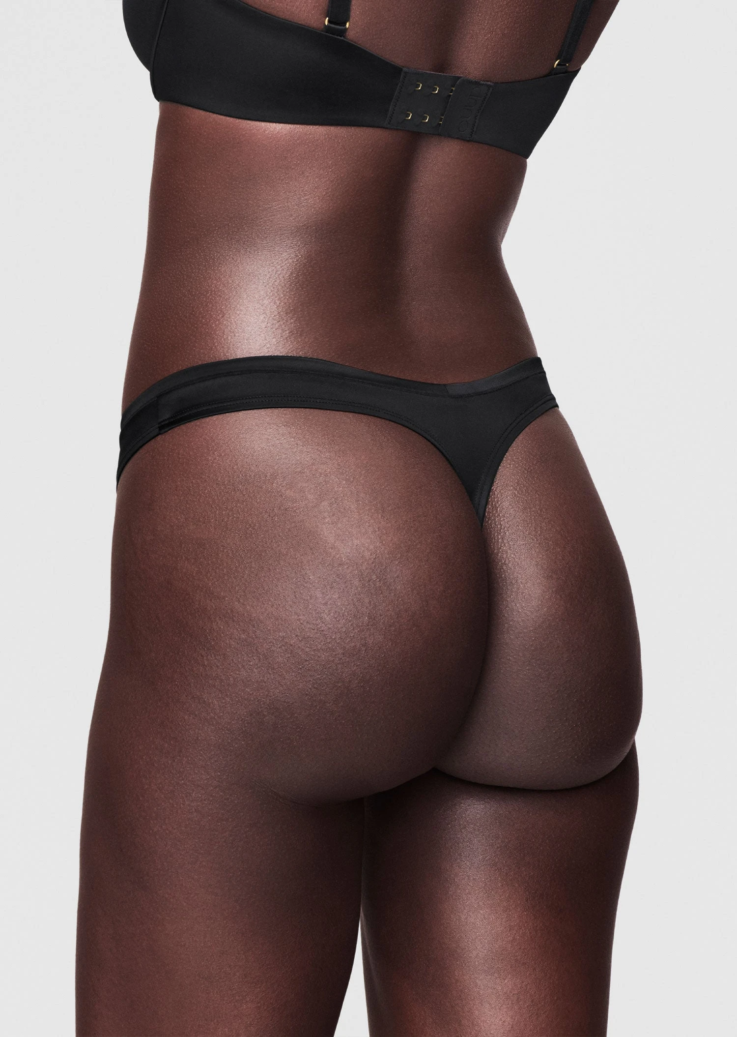 The Thong - Satin, Black Shine 8 The Thong - Satin, Black Shine - Image 6