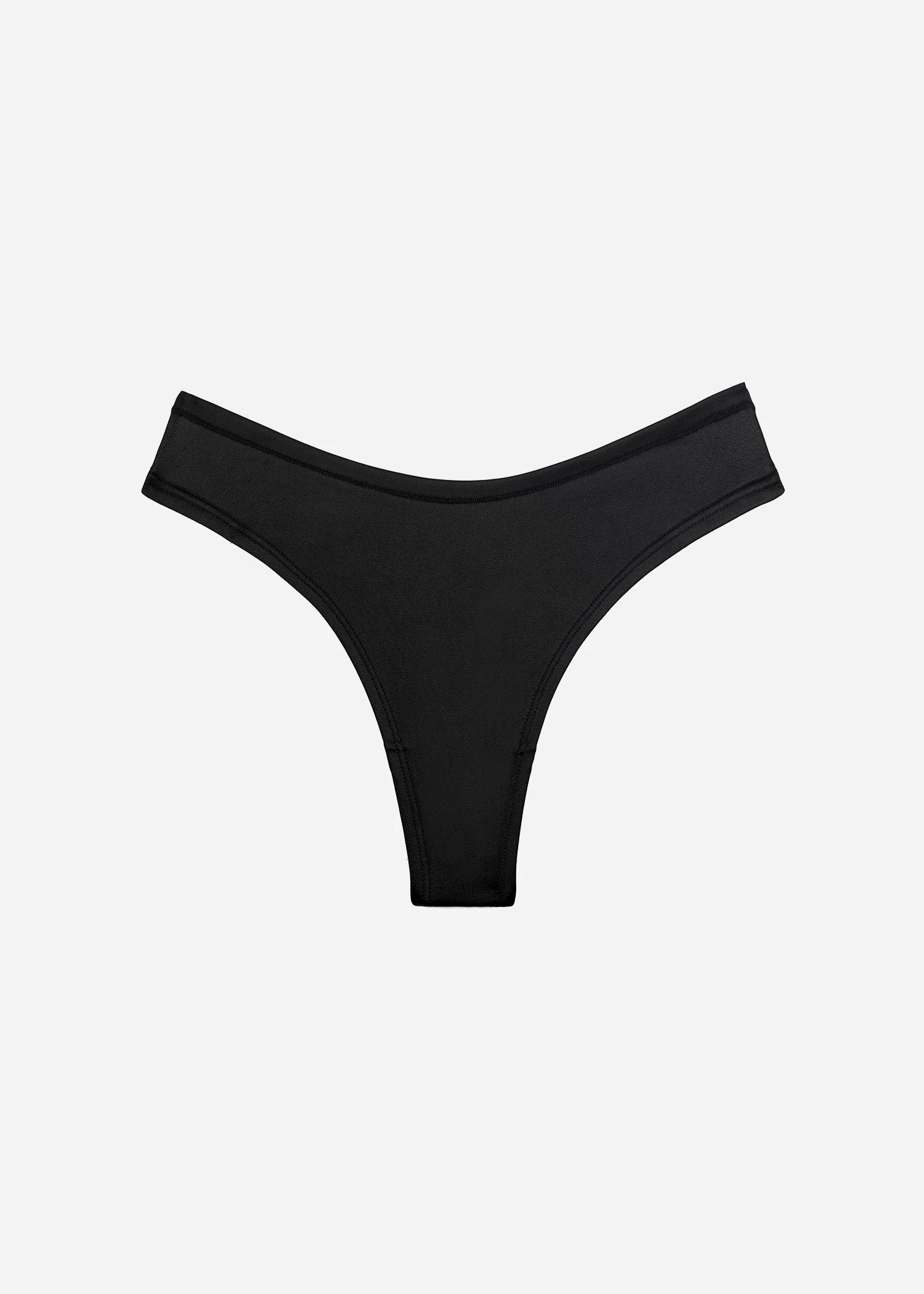 The Thong - Satin, Black Shine 5 The Thong - Satin, Black Shine - Image 3