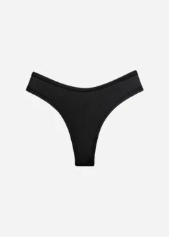 The Thong - Satin, Black Shine -Velisse Bikini Shop pdp the thong satin black shine b0 05